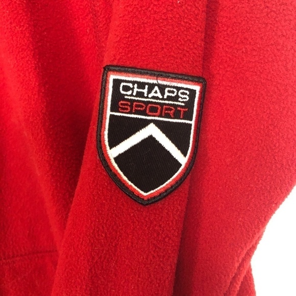 Chaps Sports Half Zip Fleece Pullover Red Women's - Picture 4 of 8